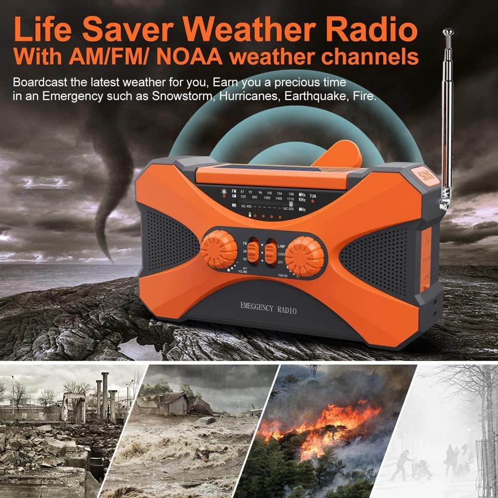 Radio manual para emergencias.