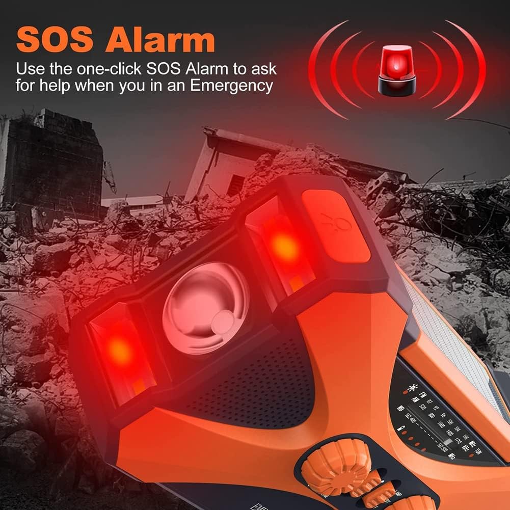 Radio manual para emergencias.