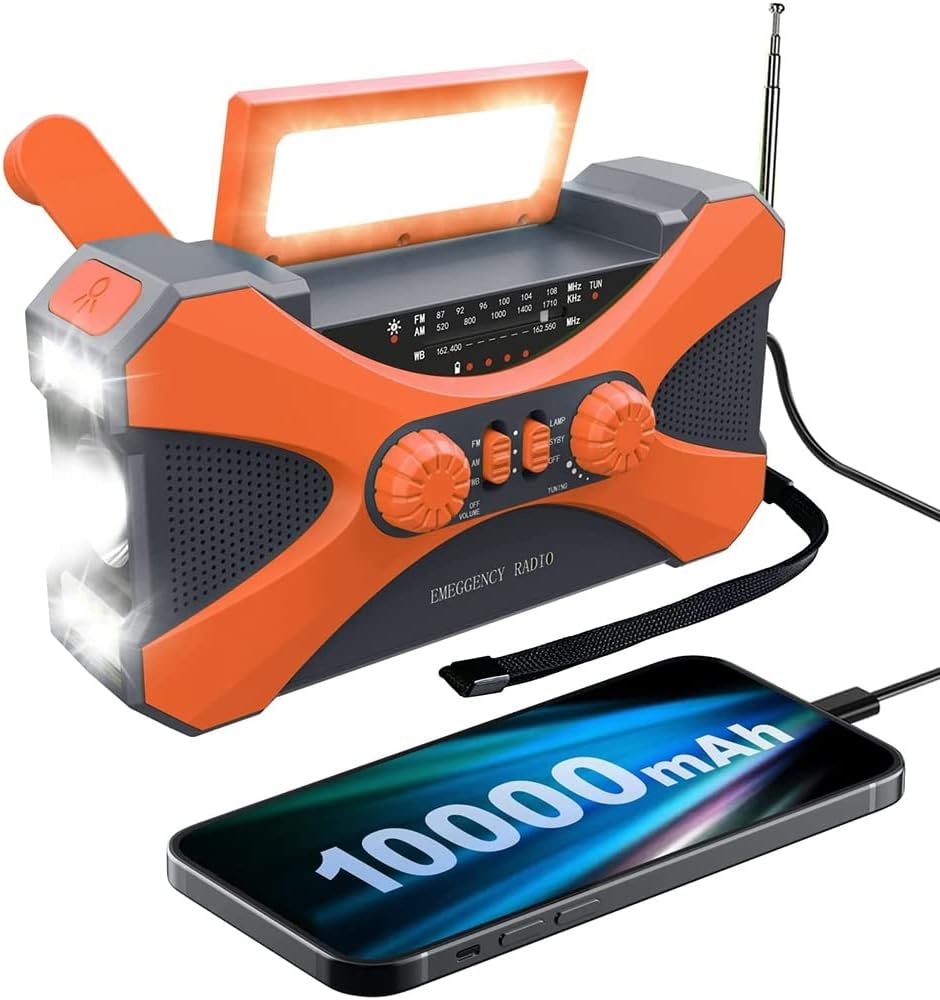 Radio manual para emergencias.